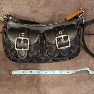 Coach Black Crossbody Bag with Buckle Details